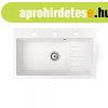 Gr�nit mosogat� NERO Boss + szifon (feh�r)