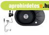 Laneo Zia 665-43C Gr�nit Mosogat� + Csap + Dug�emel� (fekete