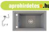 Gr�nit mosogat� Nero Panama + szifon + v�g�deszka (sz�rke)