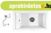 Gr�nit Mosogat� NERO Panama + szifon + v�g�deszka (feh�r)