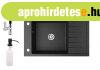 Gr�nit mosogat� NERO Grande + kih�zhat� Linea csaptelep + ad