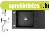 Gr�nit mosogat� NERO Grande + kih�zhat� Linea csaptelep + du