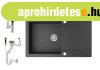 Gr�nit mosogat� NERO Gold + kih�zhat� Linea csaptelep + dug�