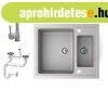 Gr�nit mosogat� NERO Arriva + magas�tott csaptelep (sz�rke)