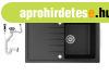 Gr�nit mosogat� NERO Eris + dug�kiemel� (matt fekete)