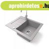 Gr�nit mosogat�t�lca NERO Monza + magas�tott kr�m csaptelep 