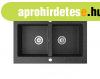 Gr�nit mosogat� NERO Verso + szifon (fekete)