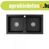 Gr�nit mosogat� NERO Lybra + szifon (matt fekete)