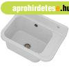 LAVRE falik�t - h�ztart�si mosogat� + szifon (feh�r)