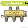 F splitter / F eloszt�, 5-900 MHz, 1 bemenet, 4 kimenet, 5 d