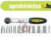 Dug�kulcs k�szlet racsnis hajt�karral 1/4" 11 r�szes 5-