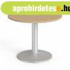 MAYAH Trgyalasztal, kr, szrke fmlbbal, O 90 cm, MAYAH 