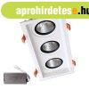 TRIPLELED SPOT LIGHT 3X15W 230V 3000K WH+EMERGENCY KIT 92DL8