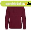 Just Hoods Uniszex laza szab�s� kapucnis pul�ver, zseb n�lk�
