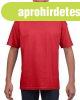R�vid ujj� Softstyle gyerekp�l�, Gildan GIB64000, Red-XS