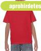 Kereknyak� r�vid ujj� gyerekp�l�, Gildan GIB5000, Red-XS
