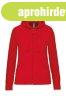 N�i cipz�ros kapucnis pul�ver, Kariban KA464, Red-XS