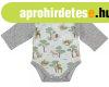 Hossz� ujj� baba body �llatos mint�val feh�r/sz�rke (80)