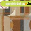 Arcadia barna-fekete-v�r�s-sz�rke retro geometriai mint�s ta
