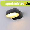 Fekete fali l�mpa,230V, 6W,535LM,3000K - IP54