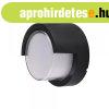 Fekete fali l�mpa,kerek, 15W, 230V, 1500Lm,IP65,3000K
