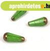 Cseh csiszolt barokk csepp gy�ngy- 20x9mm - Opal Green Bronz