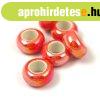 Porcel�n gy�ngy - gy�r� - Iridescent Orange - 12x6mm
