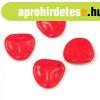 Rose petal gy�ngy - Alabaster Vivid Red - 14x13mm