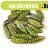 L�ndzsa (szirom) cseh pr�selt �veggy�ngy - Opaque Green Meta