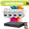 Dahua 4 dome kamers 5MP kamera rendszer sznes jszakai kp