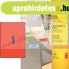 3470 Avery univerz�lis c�mke - piros 210x297mm