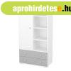 Timba szekr�ny Erik 1 ajt�s 2 fi�kos ez�st-feh�r