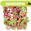 Dekorgumi, �ntapad�s, kar�csonyi m�zeskal�cs figur�k, 60 db-