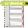 Regiszter, m�anyag, A4, 1-31, ESSELTE, sz�rke