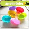 12 r�szes sz�nes szilikon muffin s�t�forma - ov�lis