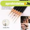 5db R�zsasz�n/fekete Nail Art Ecsetek A R�szletek�rt, Long N