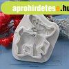 Szilikon forma, 3D Mikul�s j�vorszarvas man� fi� forma