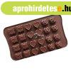 Csokol�d� pralin� forma k�szlet (aj�nd�k, sz�v alak�, r�zsa 