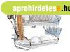 K�tszintes konyhai ed�nysz�r�t� rozsdamentes ac�lb�l, prakti