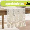 Boh�m makram� poli�szter asztalfut� bojtokkal