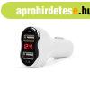 M.N.C Car Charger + Voltage meter White