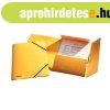 Gumis mappa A4, presp�n karton, 15mm, Esselte Rainbow s�rga