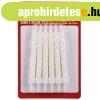 Sz�linapi gyertya 12 darabos k�szlet - feh�r