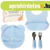 Gyerek szilikon ev�k�szlet 4db - k�k