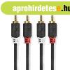 Nedis CABW24200AT05 sztereo audi� k�bel 2x RCA f�rfi, 2x RCA