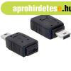 DeLock Adapter USB mini male > USB micro-A+B female Black