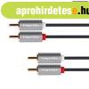 RCA k�bel 2 x RCA dug� - 2 x RCA dug� 10 m BASIC K & M
