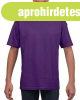 R�vid ujj� Softstyle gyerekp�l�, Gildan GIB64000, Purple-S