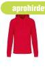F�rfi organikus kapucnis pul�ver, Kariban KA4027, Red-3XL