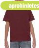 Kereknyak� r�vid ujj� gyerekp�l�, Gildan GIB5000, Maroon-M